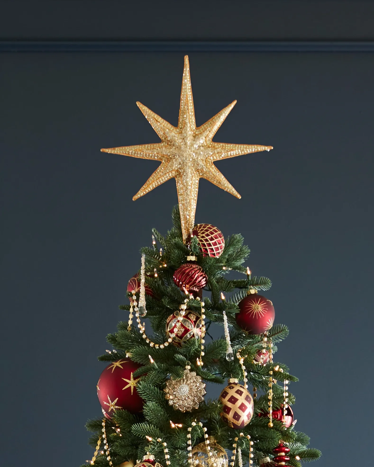 All Over Beaded Star Christmas Tree Toppers