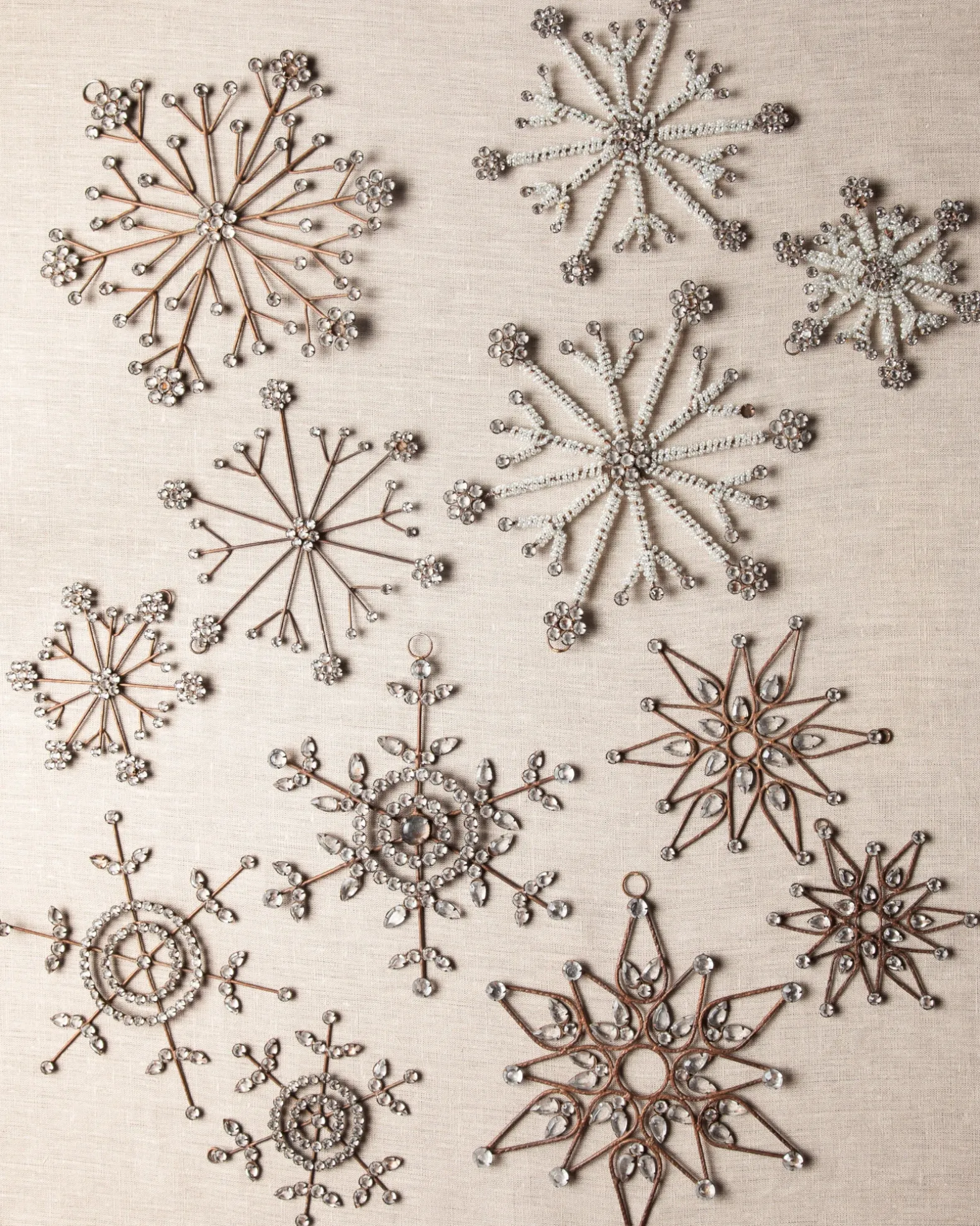 Antiqued Snowflake Christmas Ornament Collection