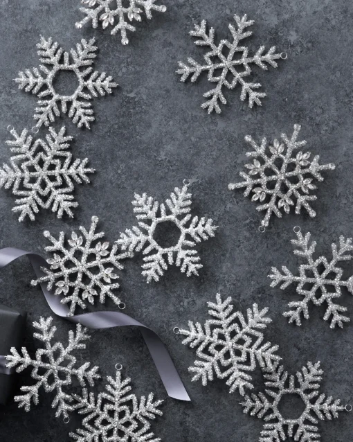 Beaded Snowflake Christmas Ornament Collection