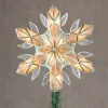 Capiz Snowflake Lighted Tree Toppers