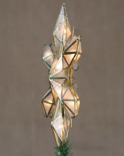Capiz Snowflake Lighted Tree Toppers