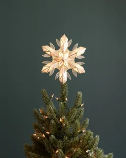 Capiz Snowflake Lighted Tree Toppers