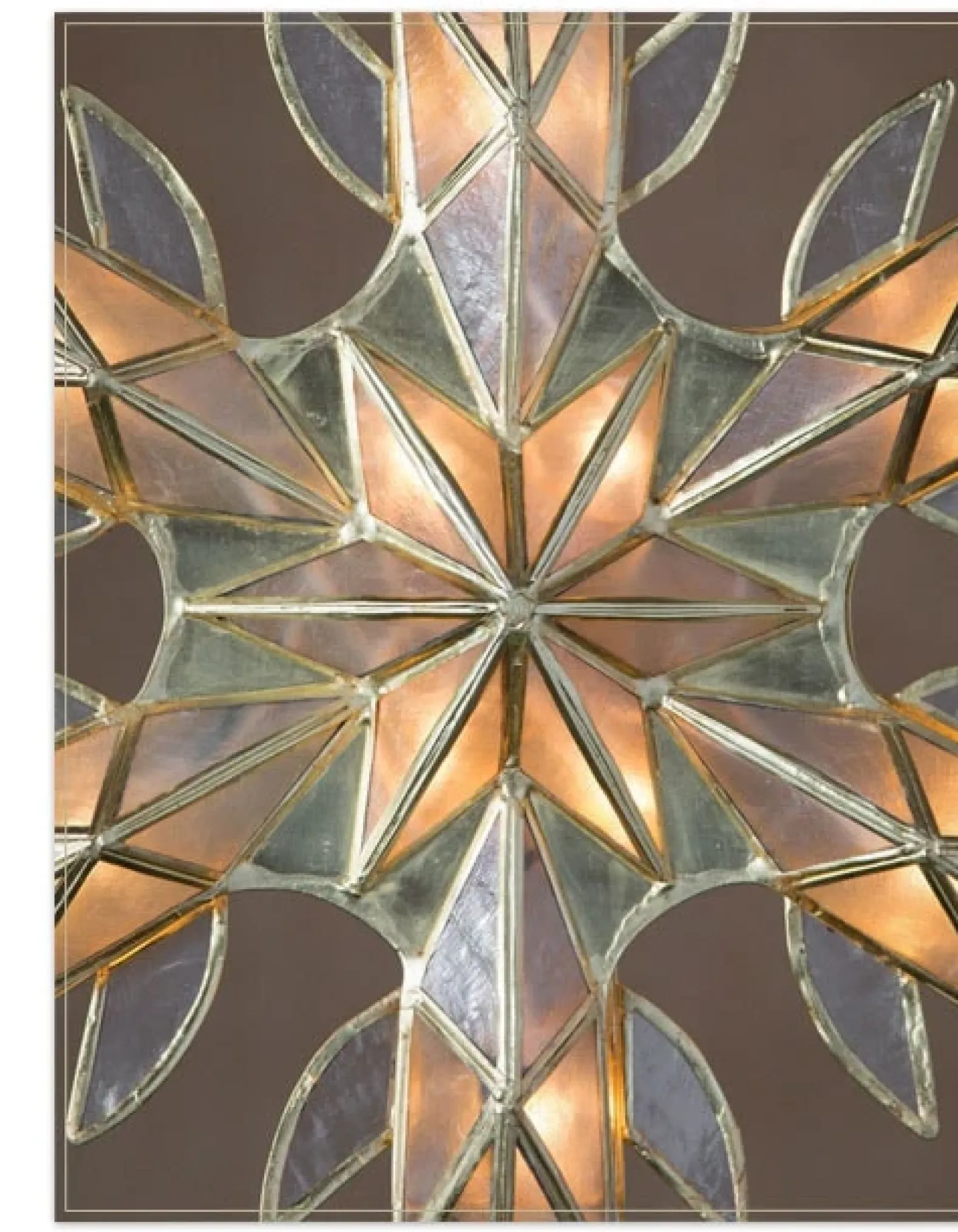 Capiz Snowflake Lighted Tree Toppers