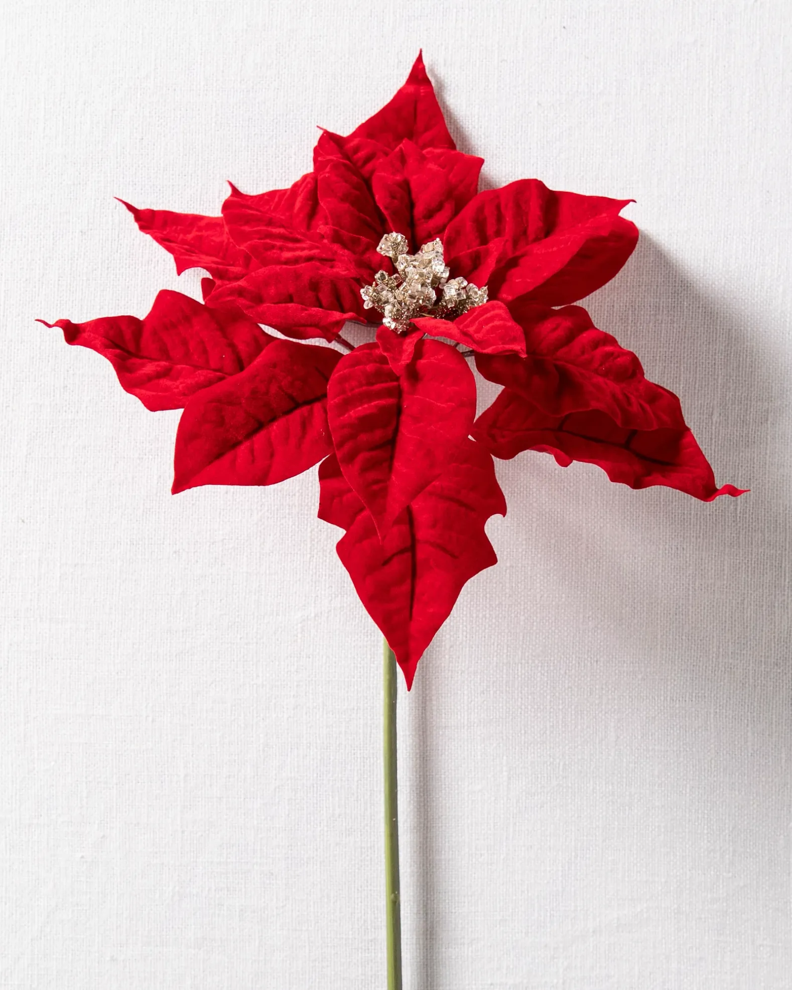 Classic Poinsettia Christmas Tree Picks