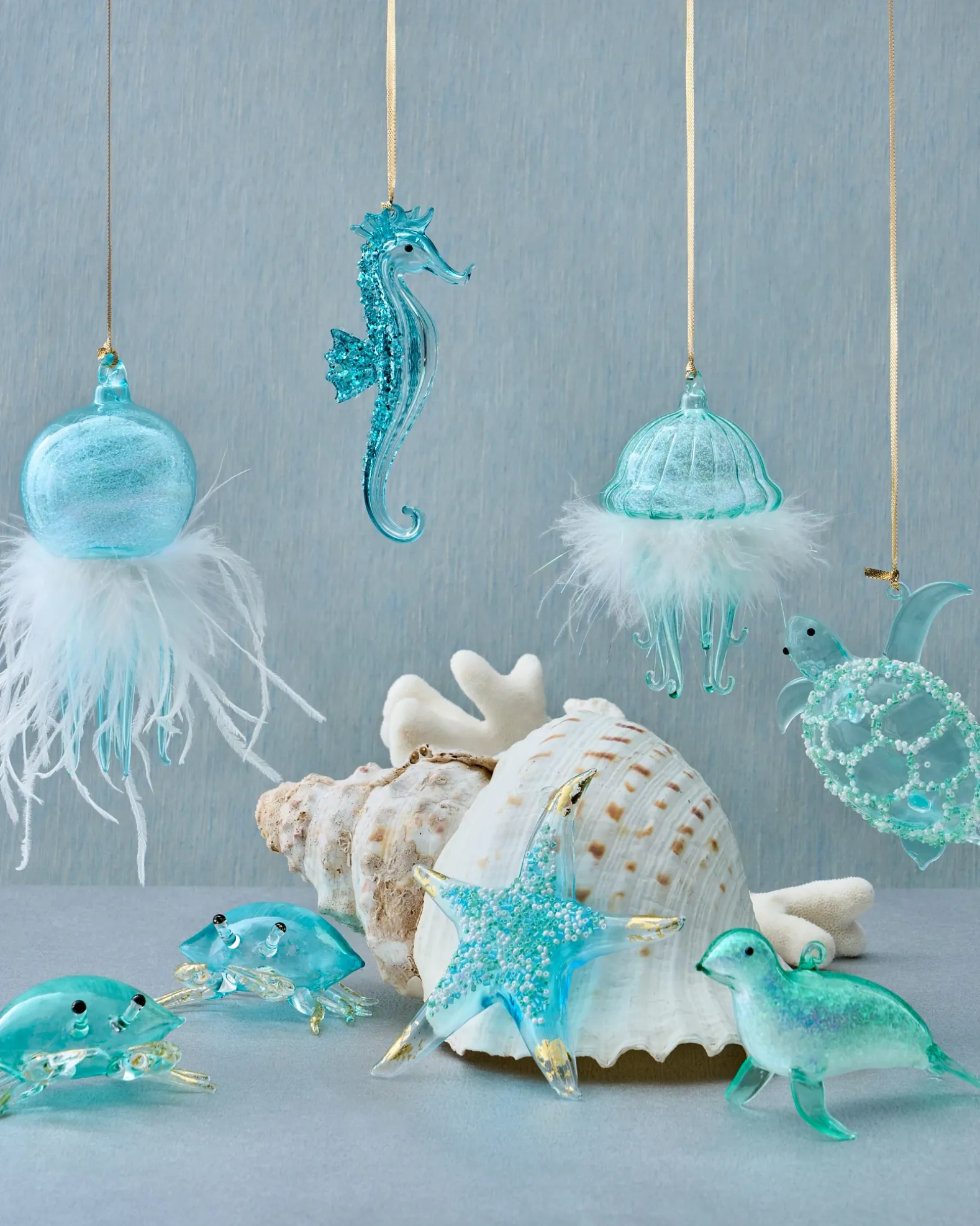 Coastal Chic Christmas Ornament Collection