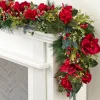 Crimson Blooms & Berries Foliage