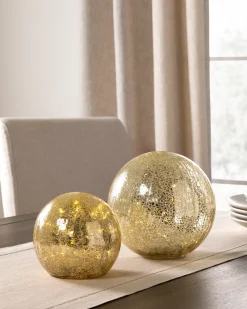 Glowing Mercury Glass Orbs