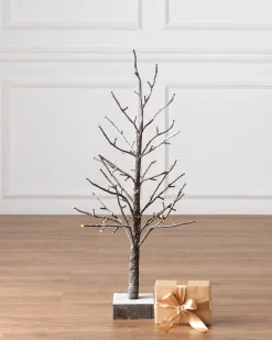 Lit Snowy Branch LED Trees