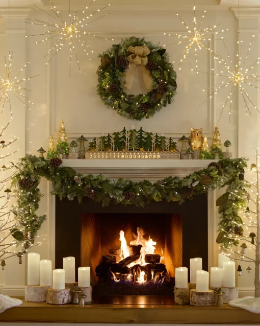 Lit Tabletop Glass Trees