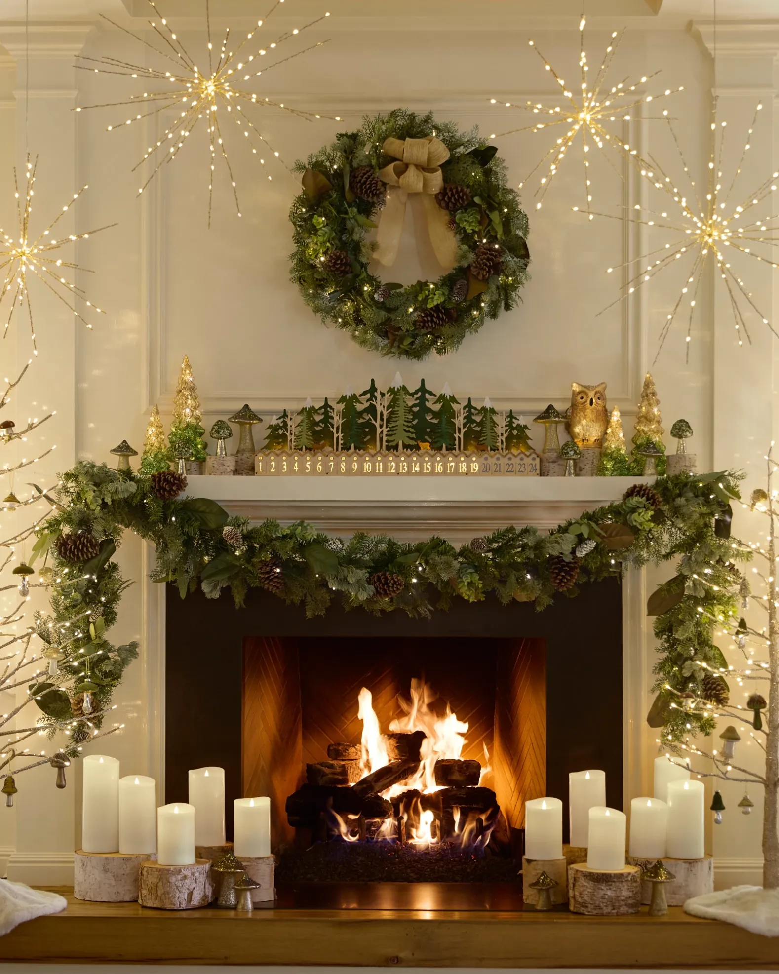 Lit Tabletop Glass Trees