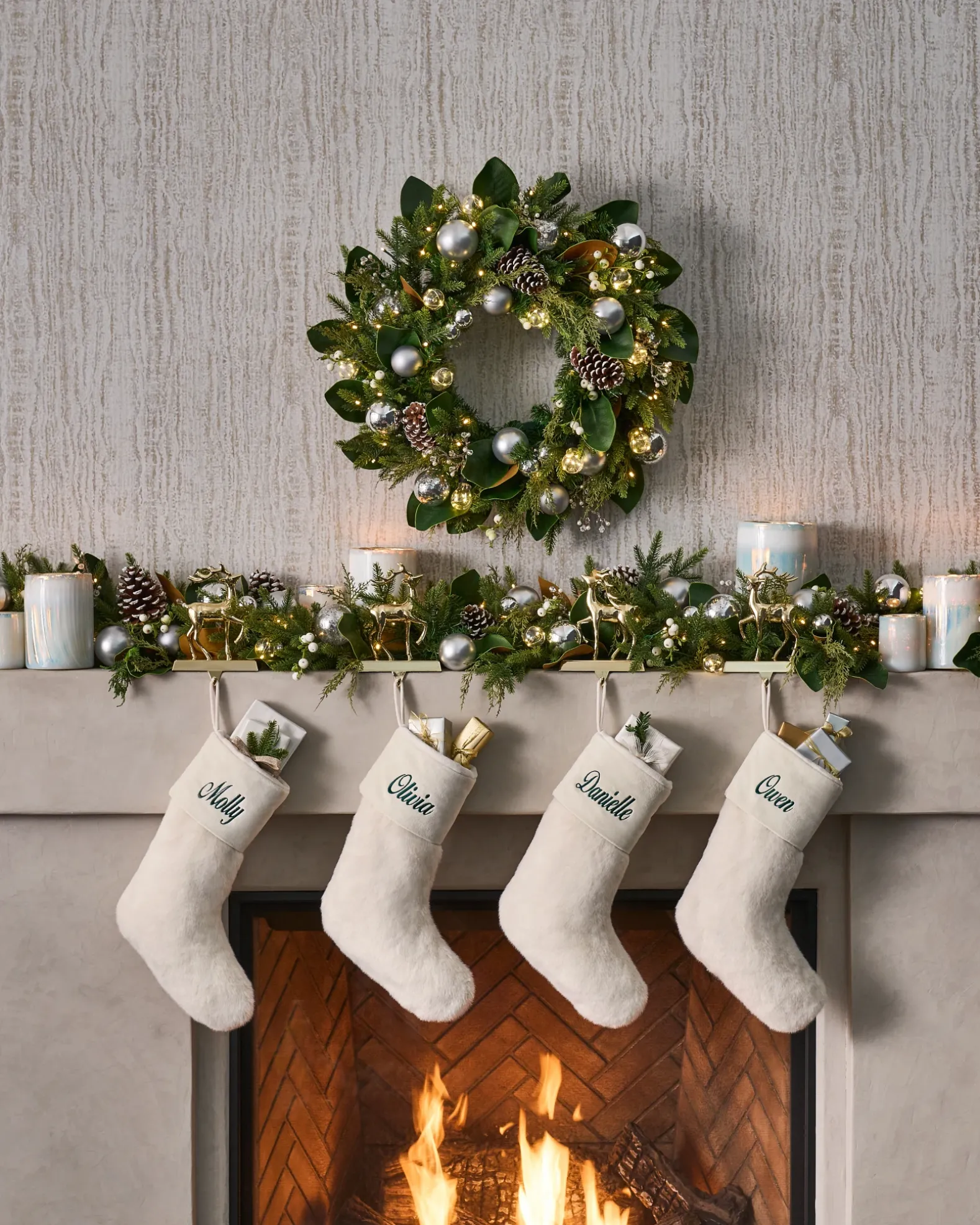 Lodge Faux Fur Christmas Stockings