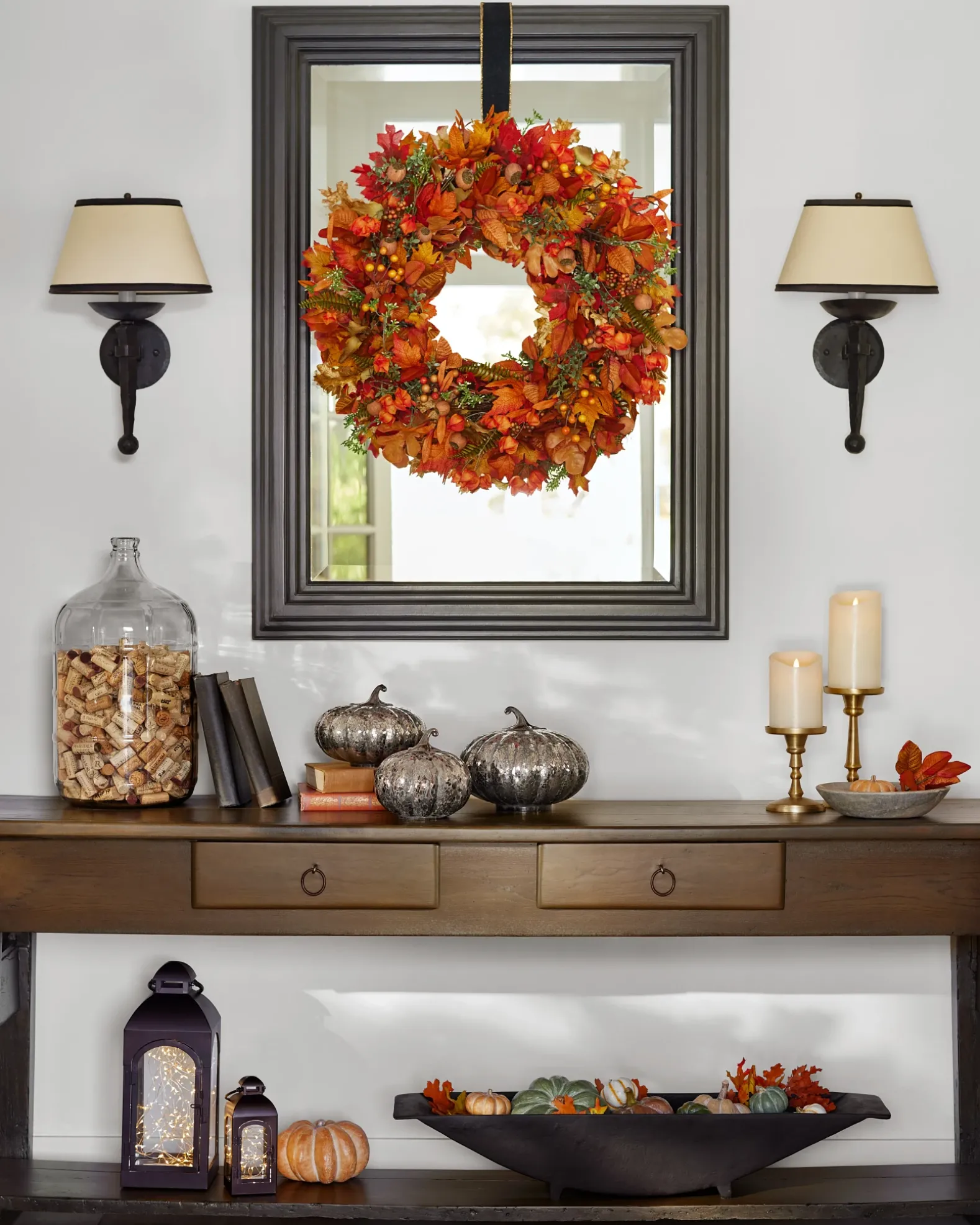 Maple Leaf & Japanese Lantern Foliage