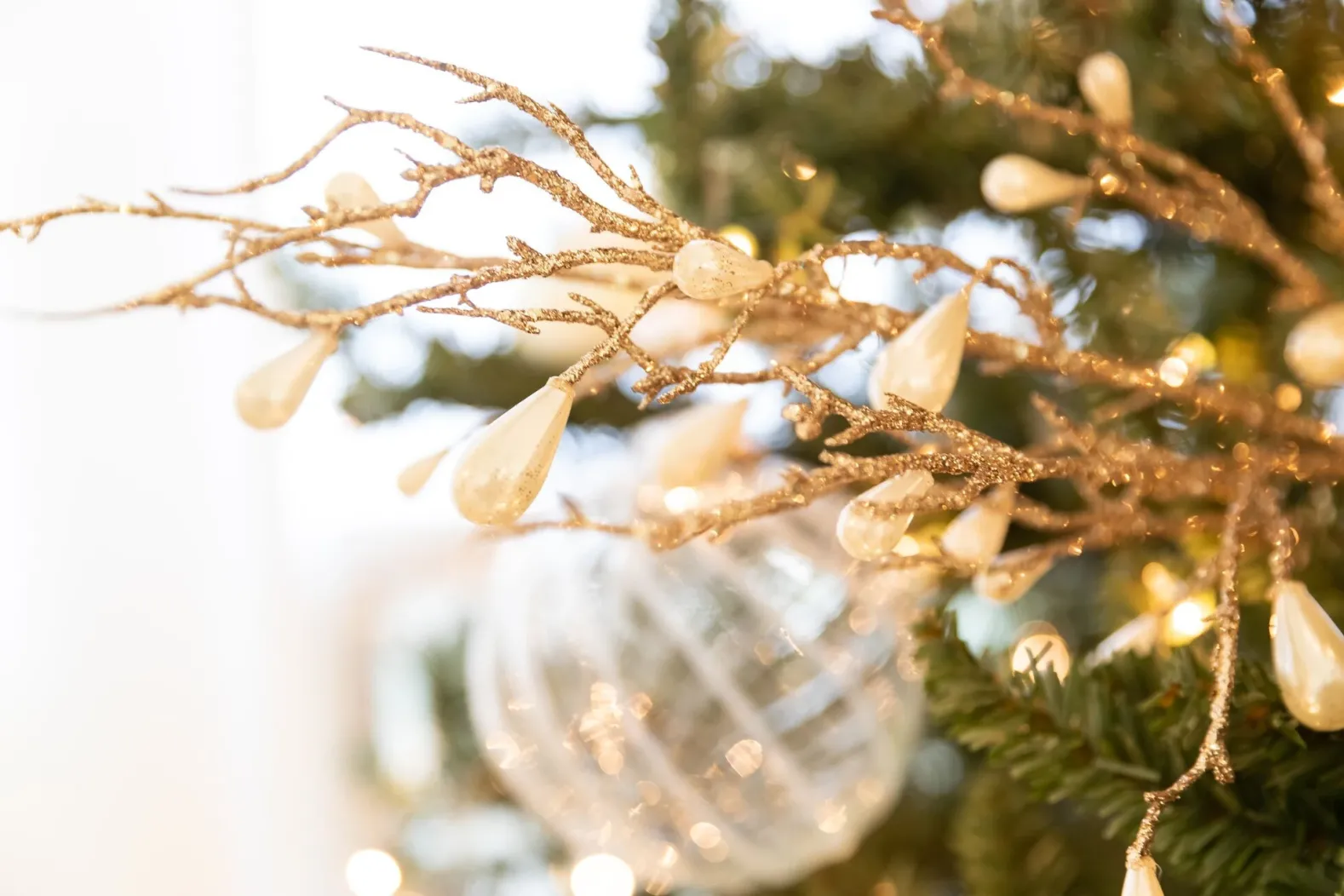 Pearl Branch Christmas Tree Picks