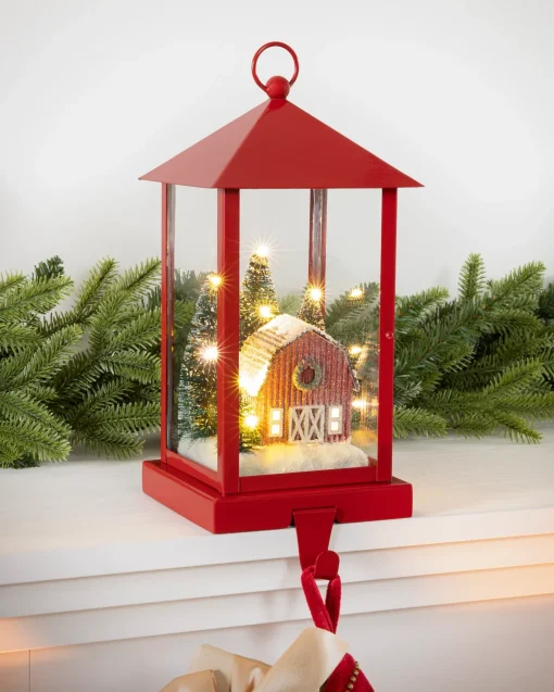 Red Lantern Christmas Stocking Holders