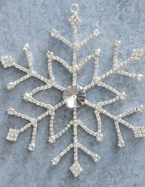 Rhinestone Snowflake Ornament Set