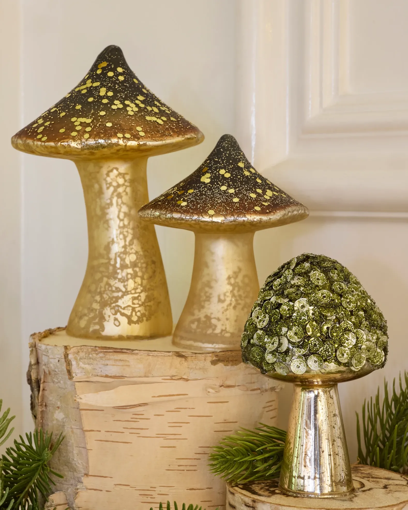 Woodland Glass Mushrooms